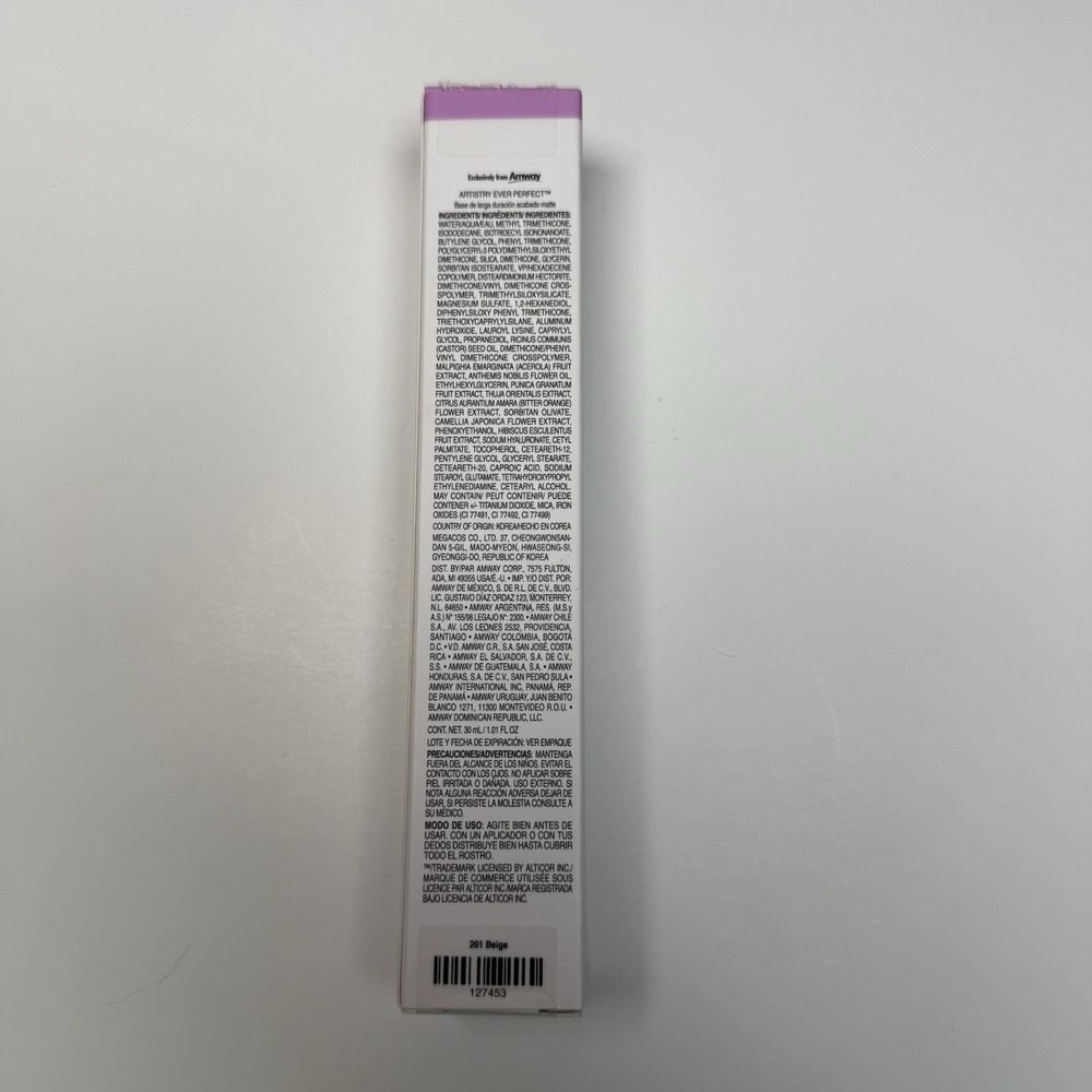 Amway Artistry Ever Perfect Longwearing Foundation 201 Beige Makeup - Picture 2 of 4